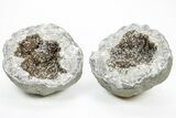 Keokuk Calcite Geode with Iridescent Chalcopyrite - Missouri #215040-1